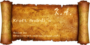 Kraft András névjegykártya